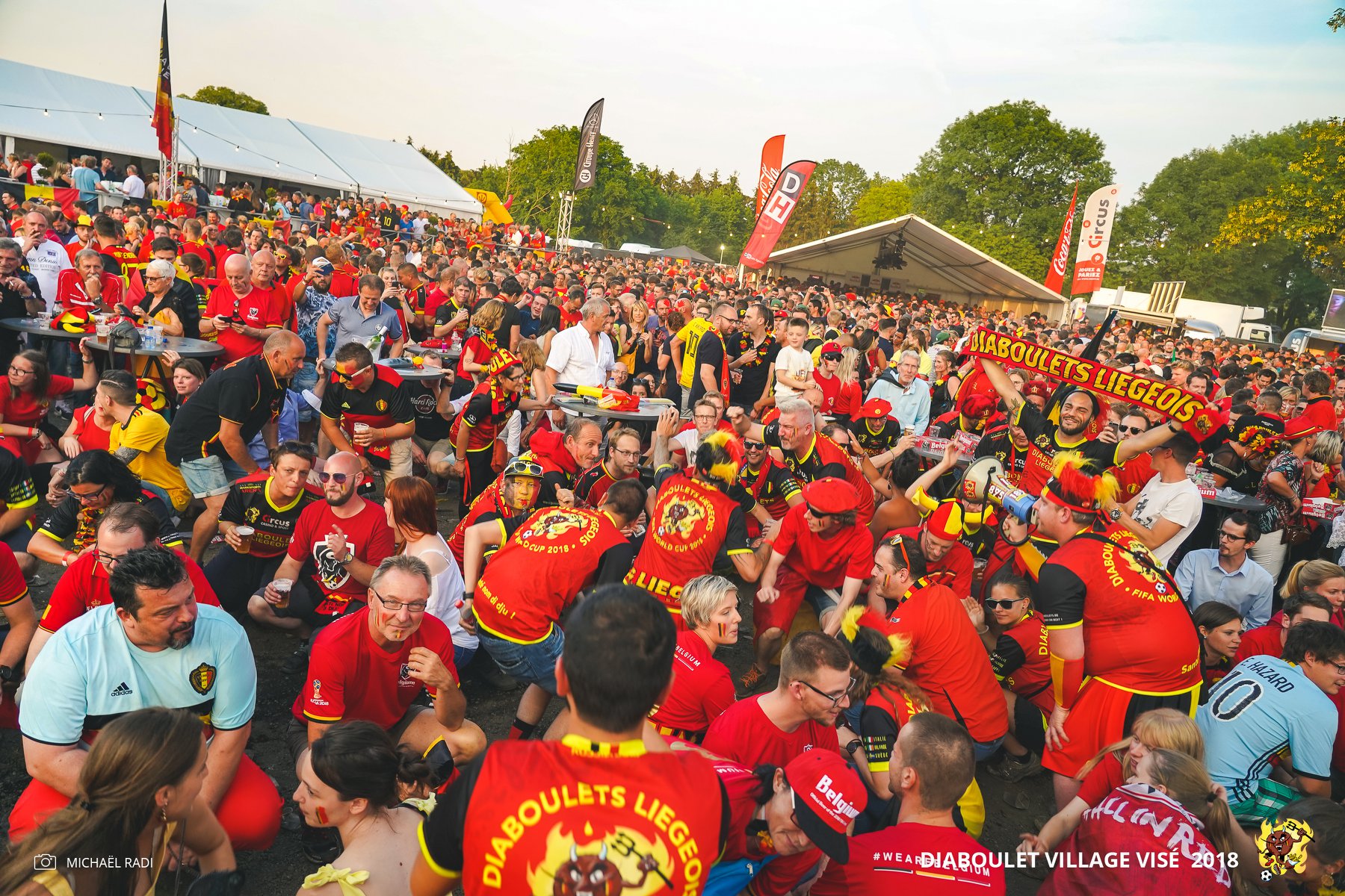 Diaboulet Village CDM 2018 à Visé, 3000-4000 personnes